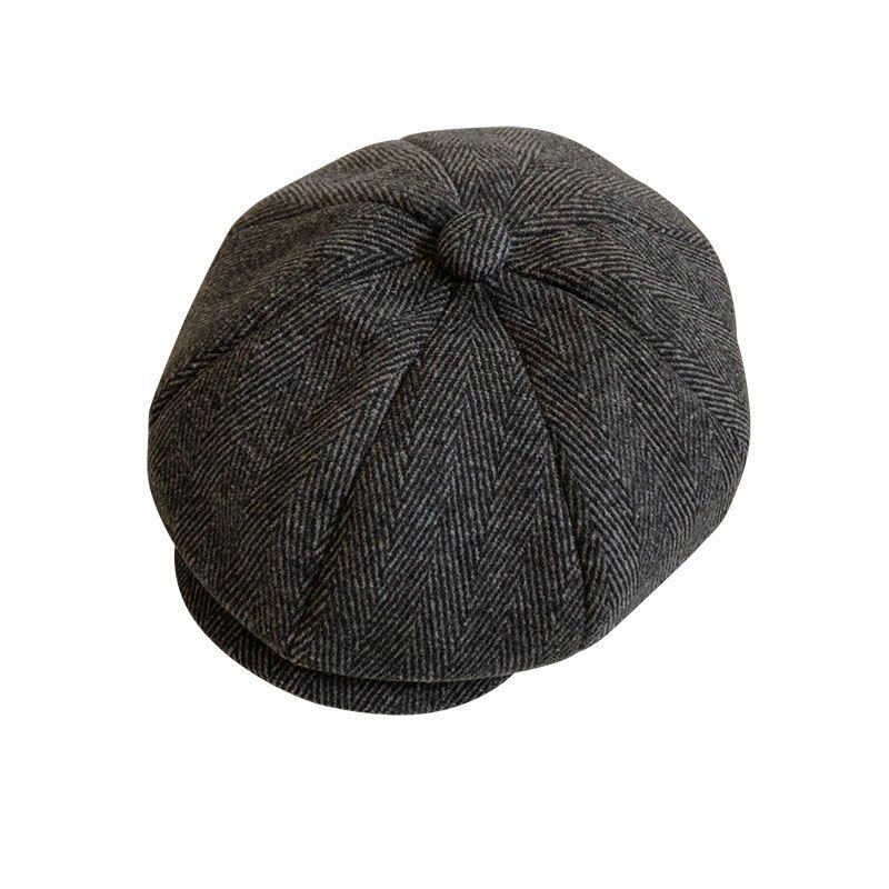 Tommy Shelby Men Berets Top Grade Vintage Herringbone Octagon Winter Cap Gatsby