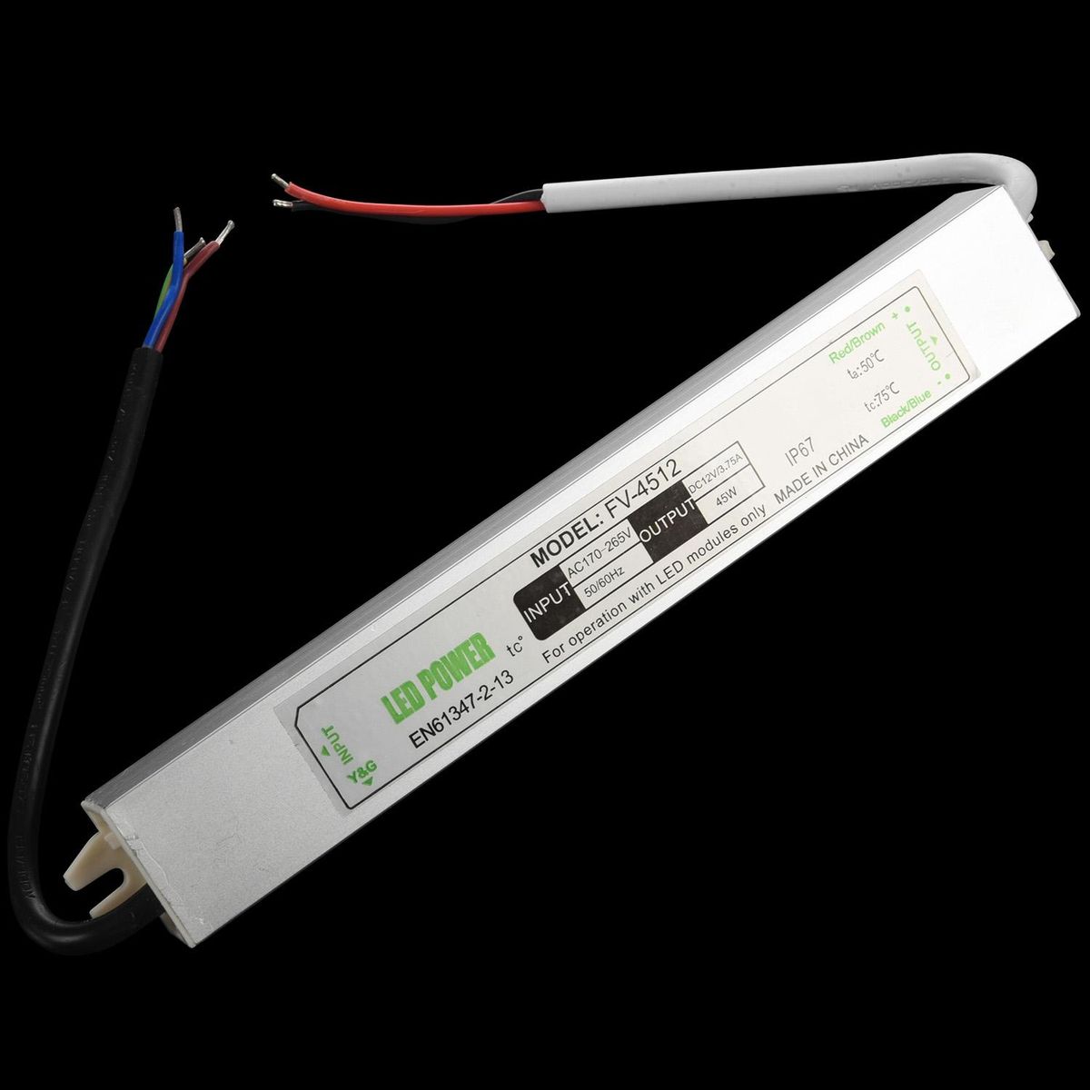 Dc12V 45W Electronic Led Driver Ip67 Waterproof Outdoor Lighting Equipment Dedicated Power Supply Transformers