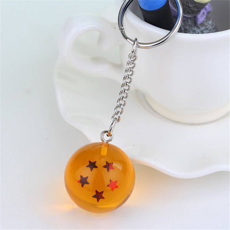 2 PCS Anime 7 Stars Balls 2.7cm PVC Figures Toys Keychain(5 Star)