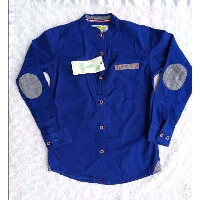 Boy's Pure Cotton Classy Detailed Long Sleeve Shirt - Blue