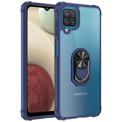 Samsung Galaxy A12 5g Rugged & Transparent Back Case - Navy Blue