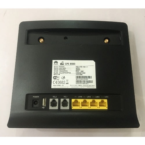B593 Universal 4G LTE Indoor Router With 2 Antennas With 4 LAN & Telephone Ports For All Networks