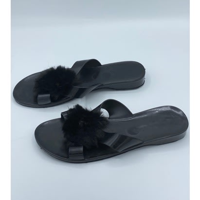 Fur Silicone Slippers For Women