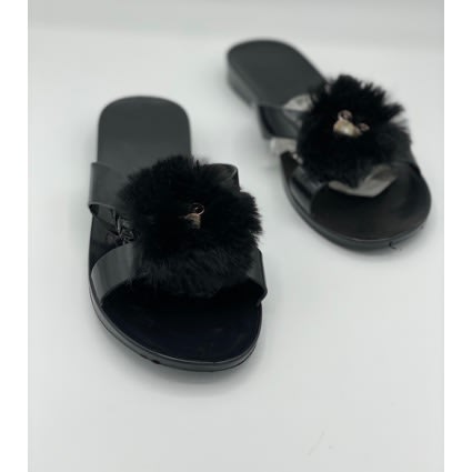 Fur Silicone Slippers For Women