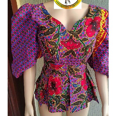 Ankara Peplum Blouse - Well Stoned