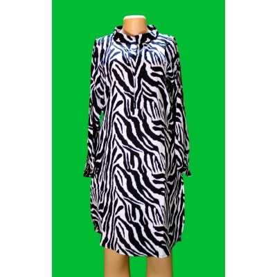 Zebra Print Shirt Dress