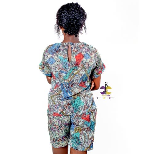 Flowery Vintage 2 Piece Set For Women