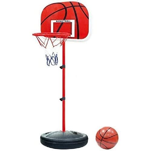 Basket Ball Set With Ball Pump For Kids - Adjustable Height