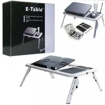Adjustable Table With Cooling Fans For Laptop
