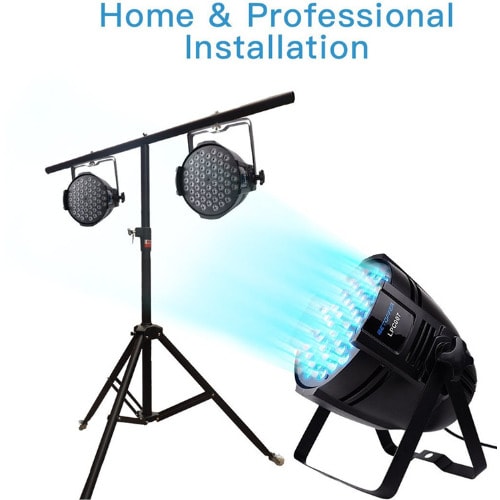 RGB 3-in-1 Par LED Lights DMX Professional Stage Wedding Performing Event Stage - LPC007