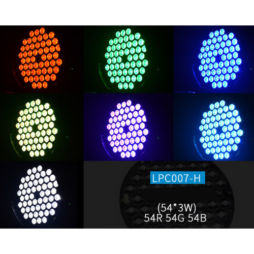 RGB 3-in-1 Par LED Lights DMX Professional Stage Wedding Performing Event Stage - LPC007