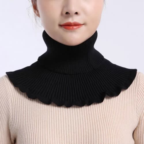 Women Detachable Turtleneck- Black