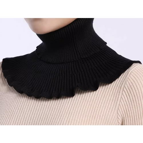 Women Detachable Turtleneck- Black