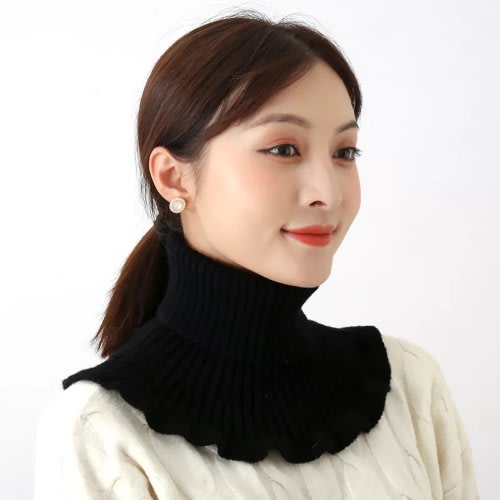 Women Detachable Turtleneck- Black