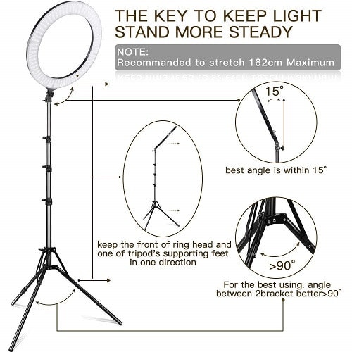 Adjustable Dimmable SMD LED Ring Light 2700-5500k Color Temperature Ring Light