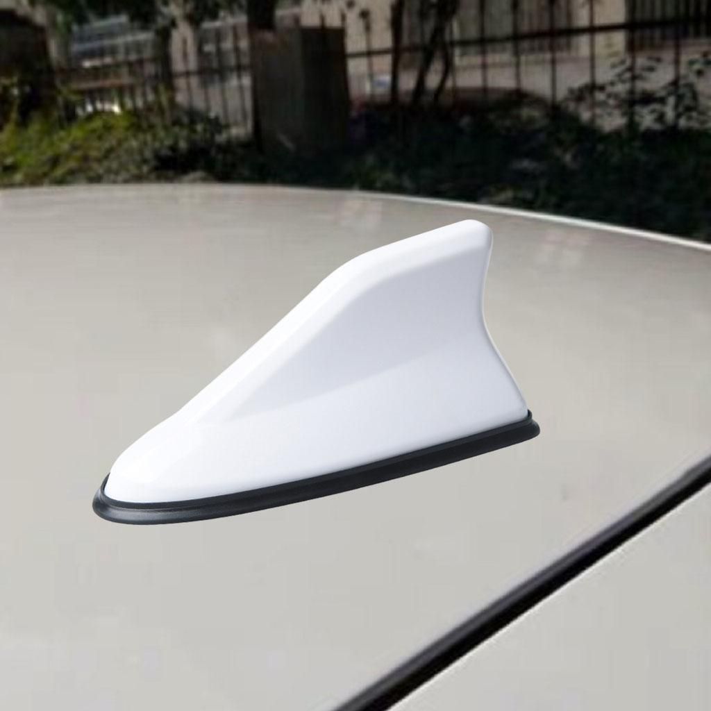 Shark Fin Antenna Universal Car Decorative With Adhesive Base White