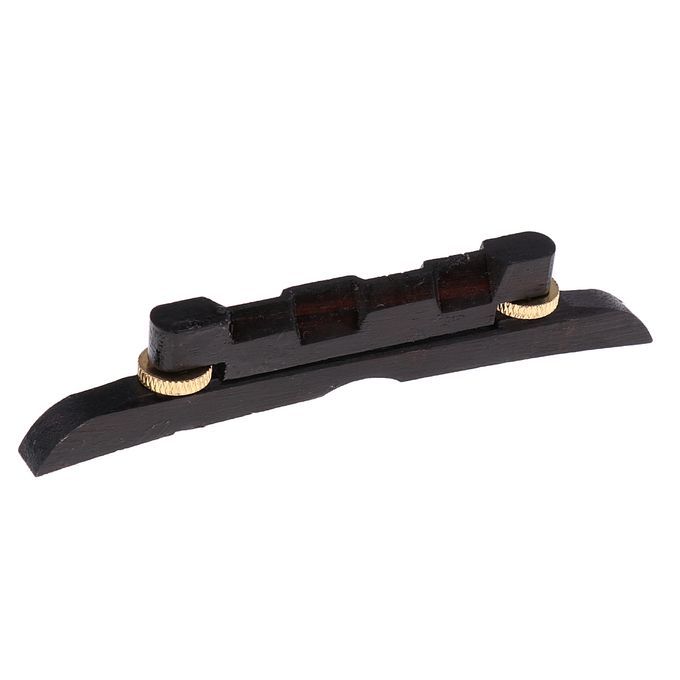 Adjustable Mandolin Bridge Black Ebony Bridge With Gold-Colored