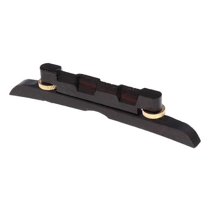 Adjustable Mandolin Bridge Black Ebony Bridge With Gold-Colored