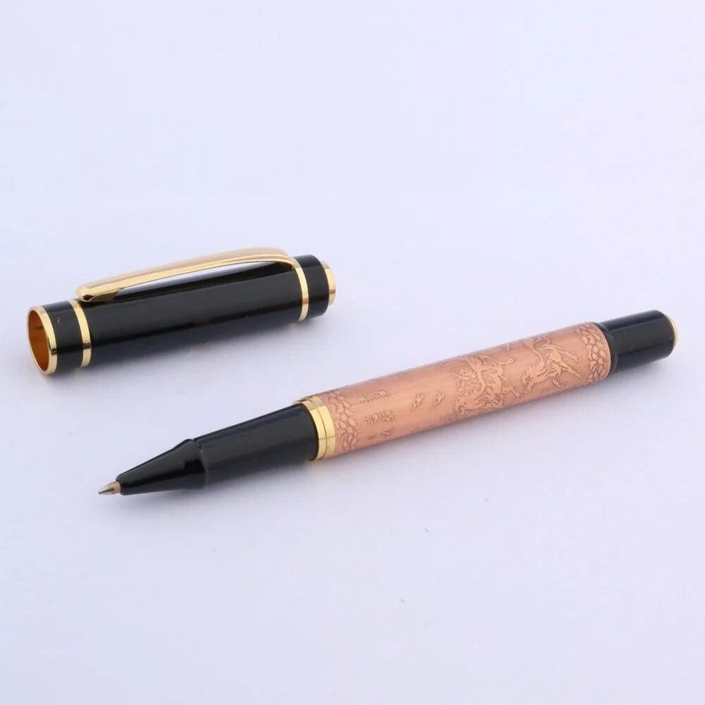 High Quality 509 Bronze Roller Ball Pen Signature Xubeihong "the eight horses" ink ball point pen Stationery