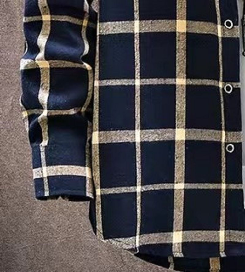 {MijaGrace} Men's Casual Flannel Checkered Shirt - Brown