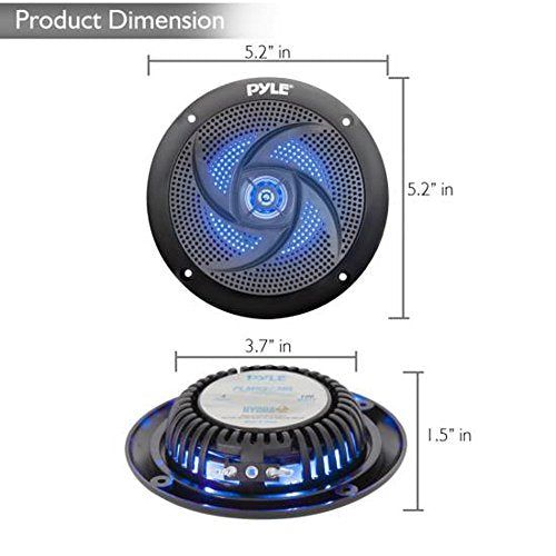 LowProfile Waterproof Marine Speakers  100W 4 Inch 2 Way 1 P