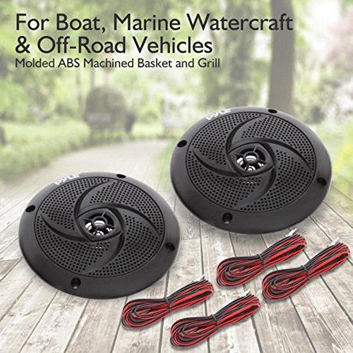 LowProfile Waterproof Marine Speakers  100W 4 Inch 2 Way 1 P
