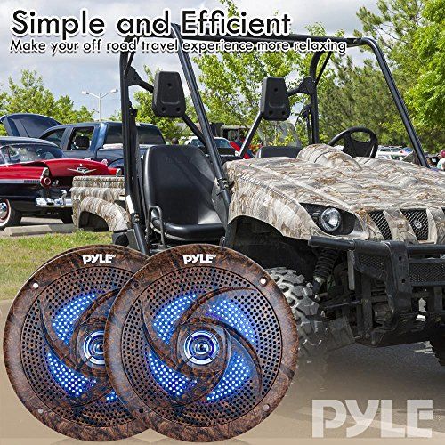 Pyle PLMRLE64DK Waterproof Rated Marine LowProfile Slim Spea