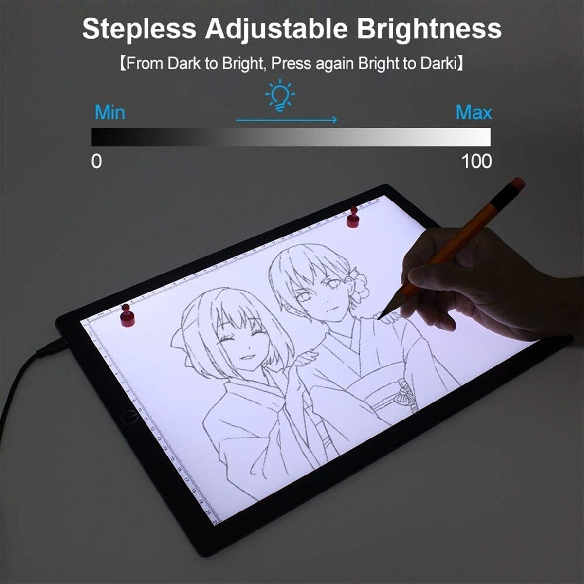 A3 A4 A5 LED Light Box Tracing Drawing Board Art Design Pad Slim Lightbox USB A4