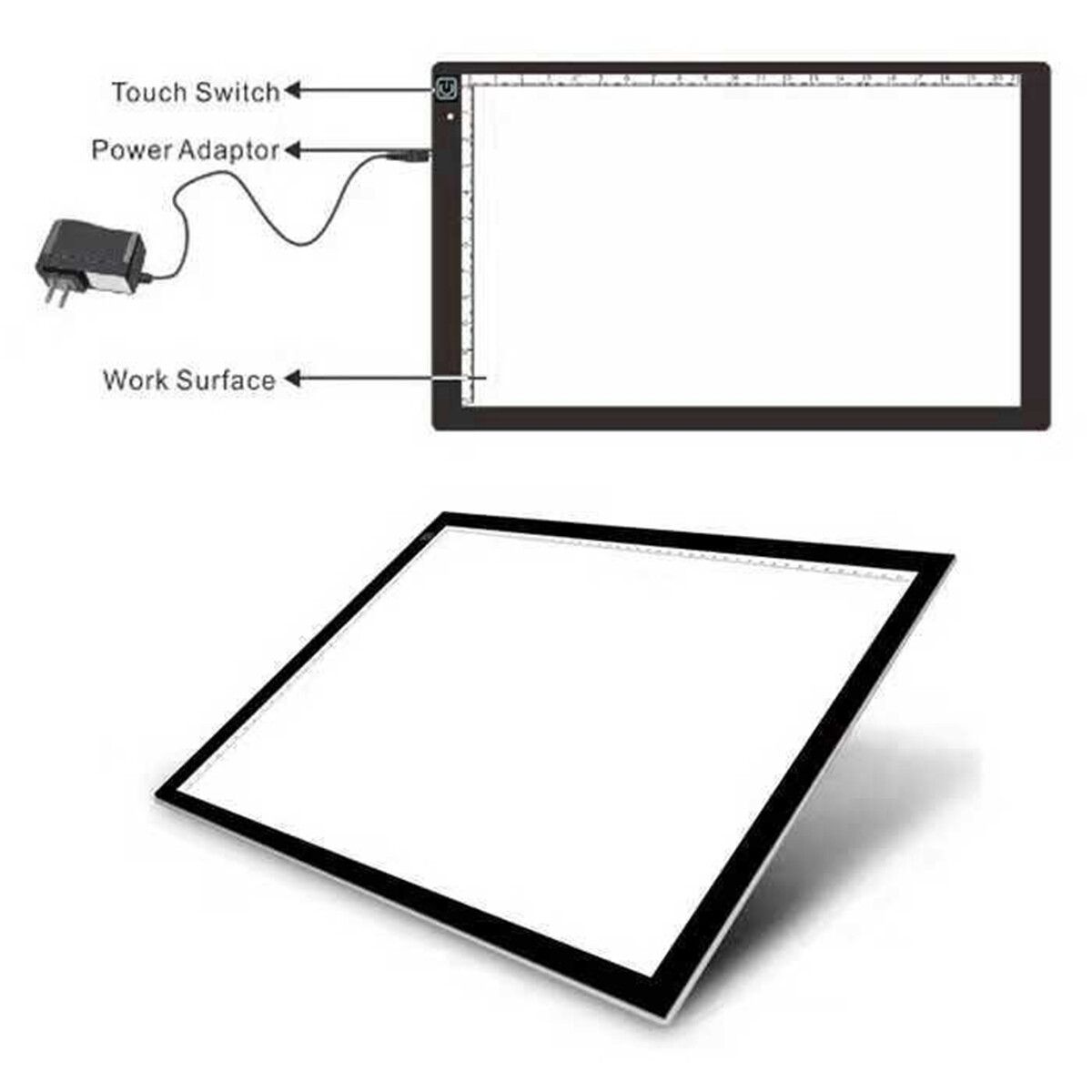 A3 A4 A5 LED Light Box Tracing Drawing Board Art Design Pad Slim Lightbox USB A4