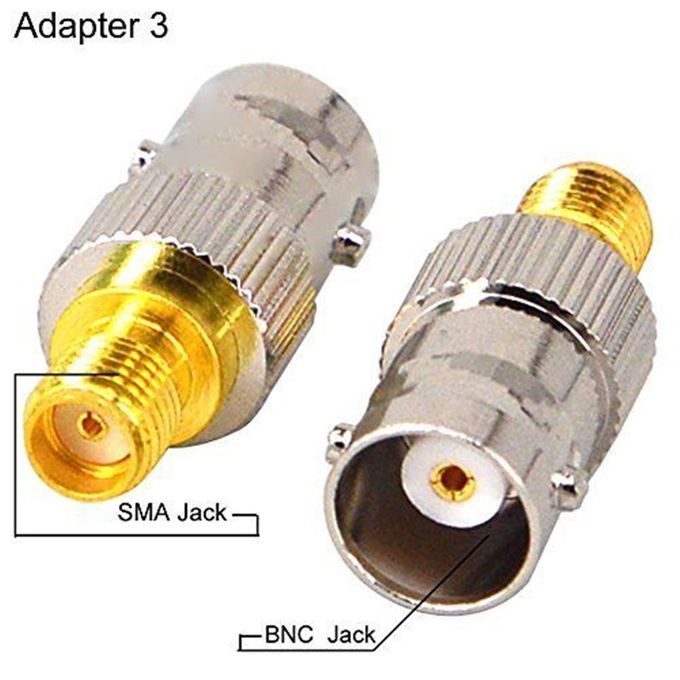 4Pack SMA To BNC Straight Coax Coaxial RF Antenna Adapter Connectors