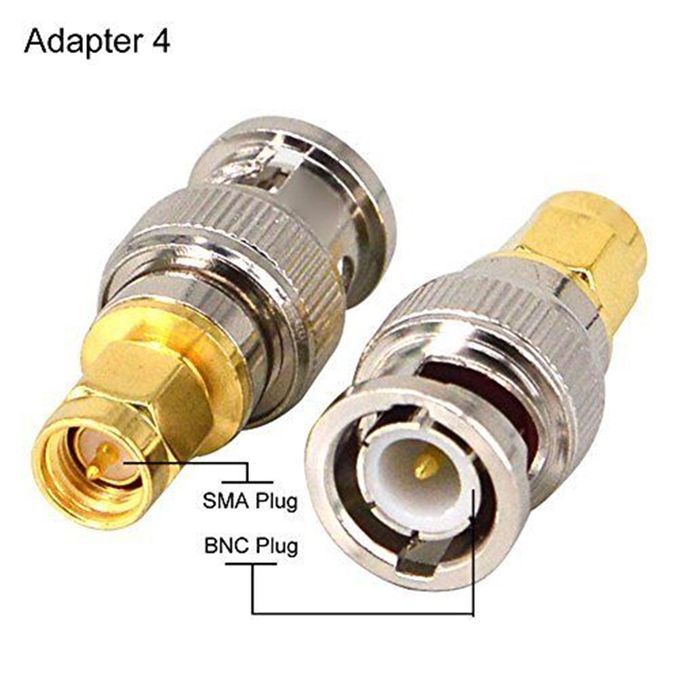 4Pack SMA To BNC Straight Coax Coaxial RF Antenna Adapter Connectors