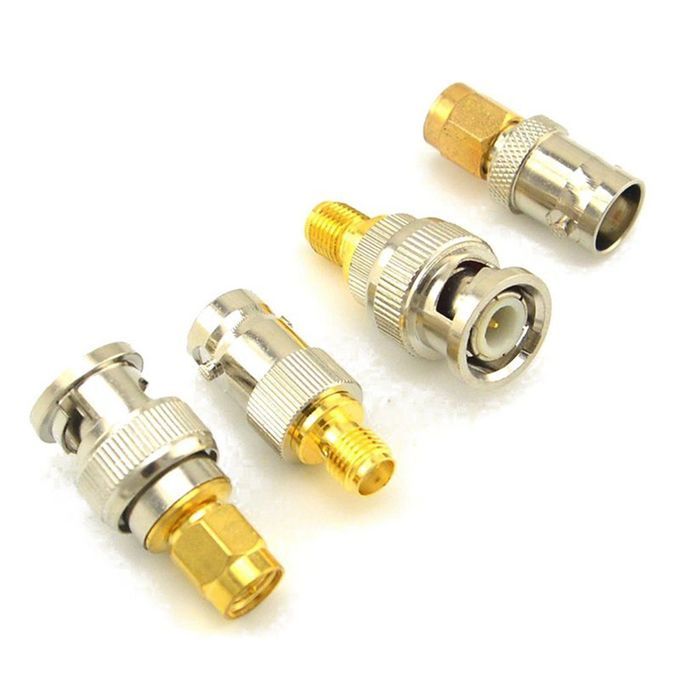 4Pack SMA To BNC Straight Coax Coaxial RF Antenna Adapter Connectors
