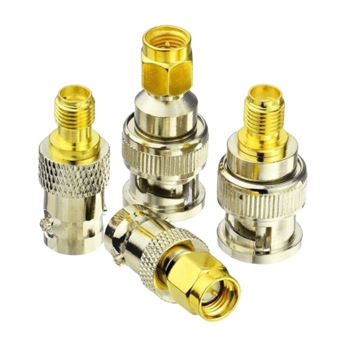 4Pack SMA To BNC Straight Coax Coaxial RF Antenna Adapter Connectors