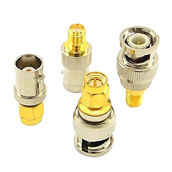 4Pack SMA To BNC Straight Coax Coaxial RF Antenna Adapter Connectors