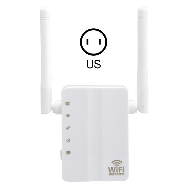 2.4G Wireless WiFi Repeater 300Mbps Booster Dual Antennas