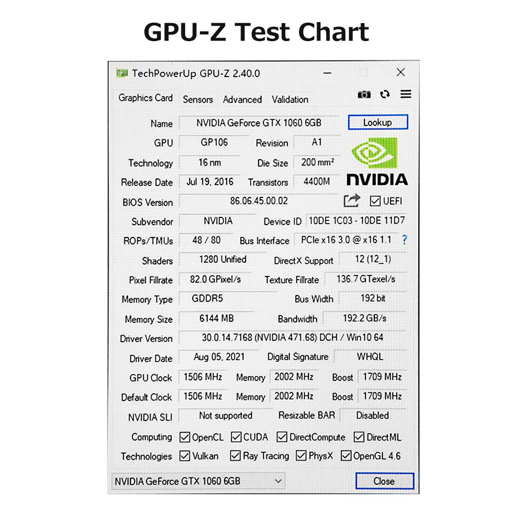 JINGSHA GTX1060 6GB Gaming Graphics Card 1506MHz/2002MHz