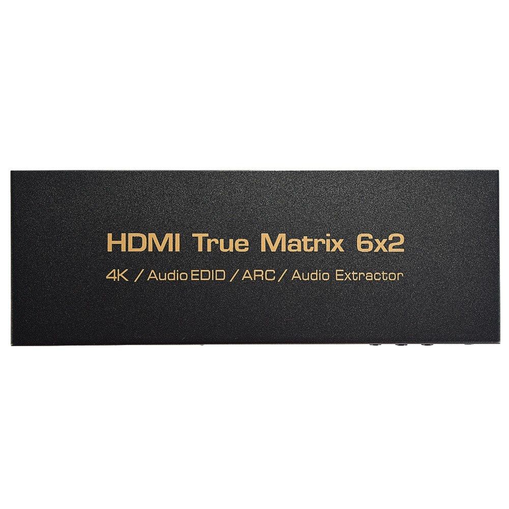 NK-H62 6X 2 HDMI Matrix Switch 4K Audio EDID ARC Audio