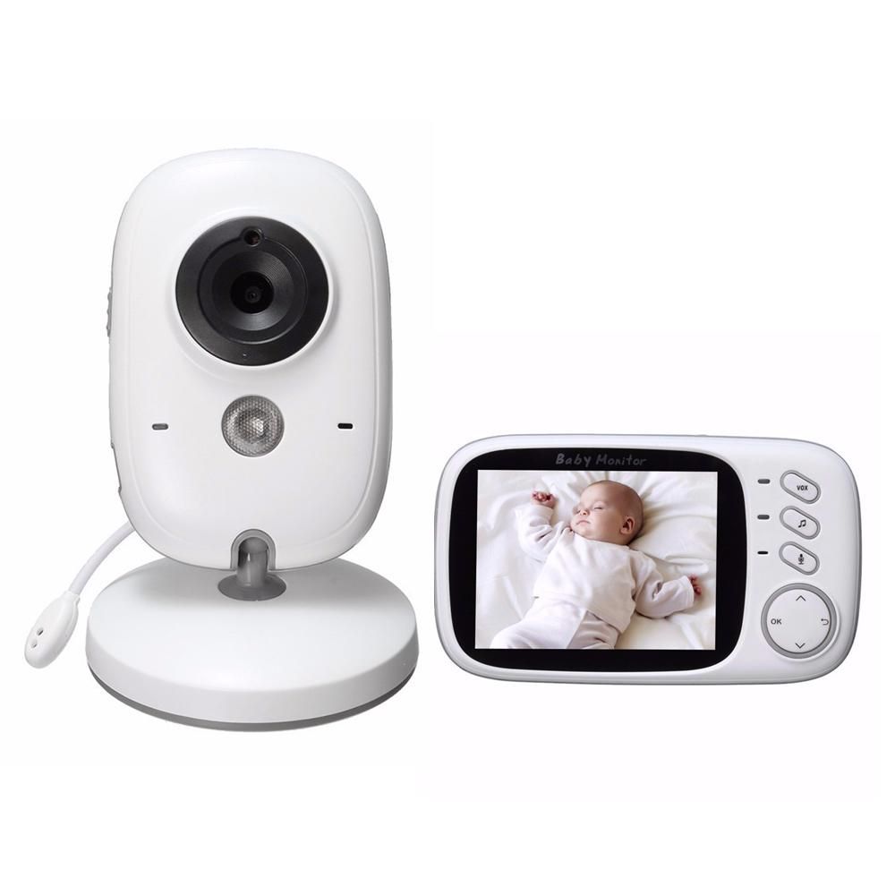 3.2” Display Video Baby Monitor with Camera and Audio Remote Wide View Two Way Audio Talk Infrared Night Vision 8 Lullabies EU Plug