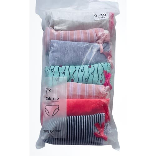 7 Pack Colored Girls Briefs- G5