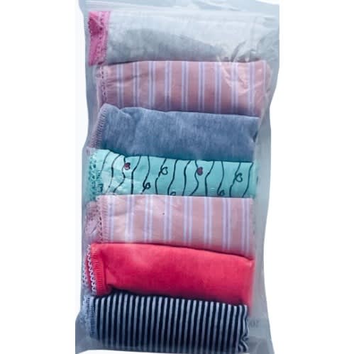 7 Pack Colored Girls Briefs- G5
