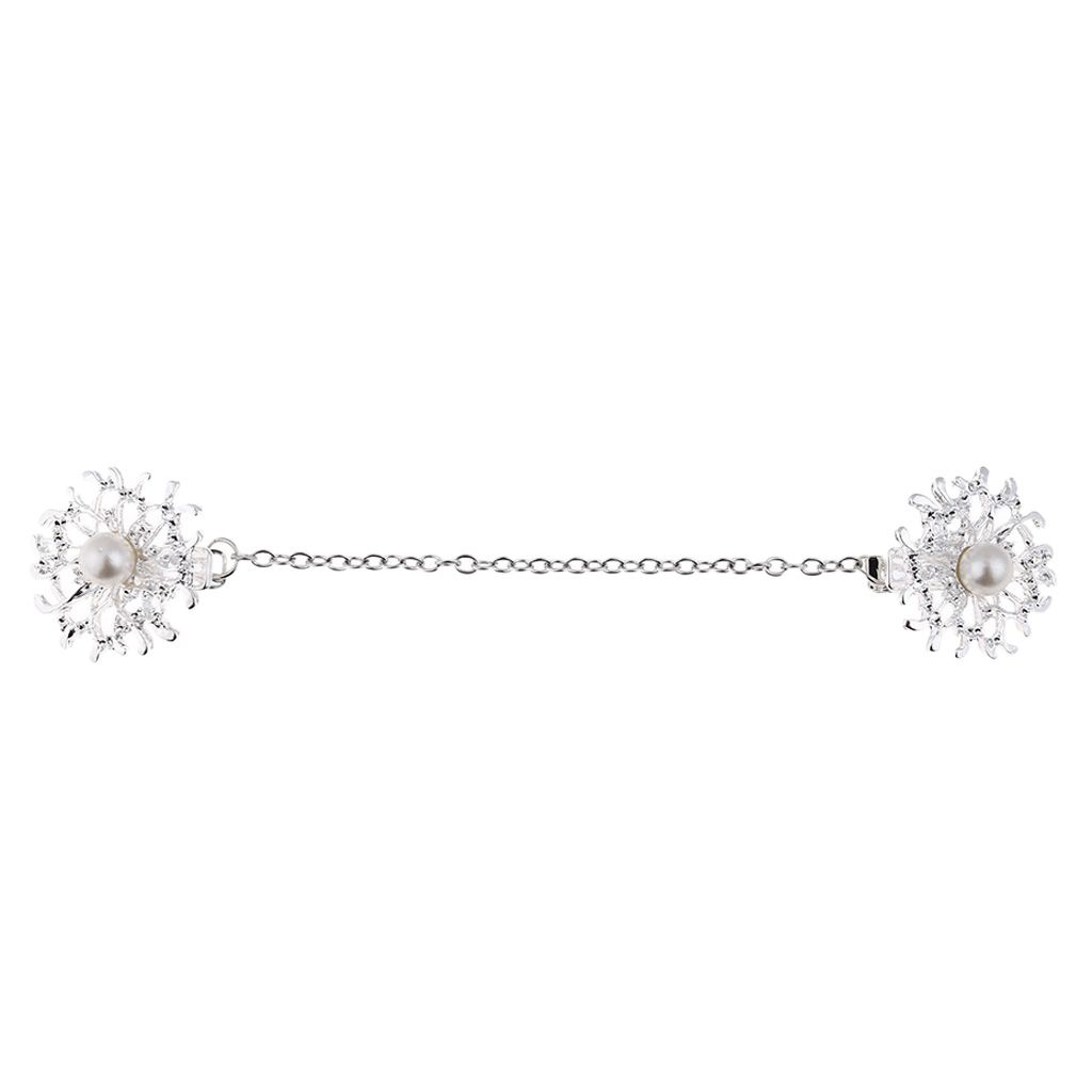 Sweater Collar Chain Clips Pearl Shawl/Dress/Blouse/Suit Clasp