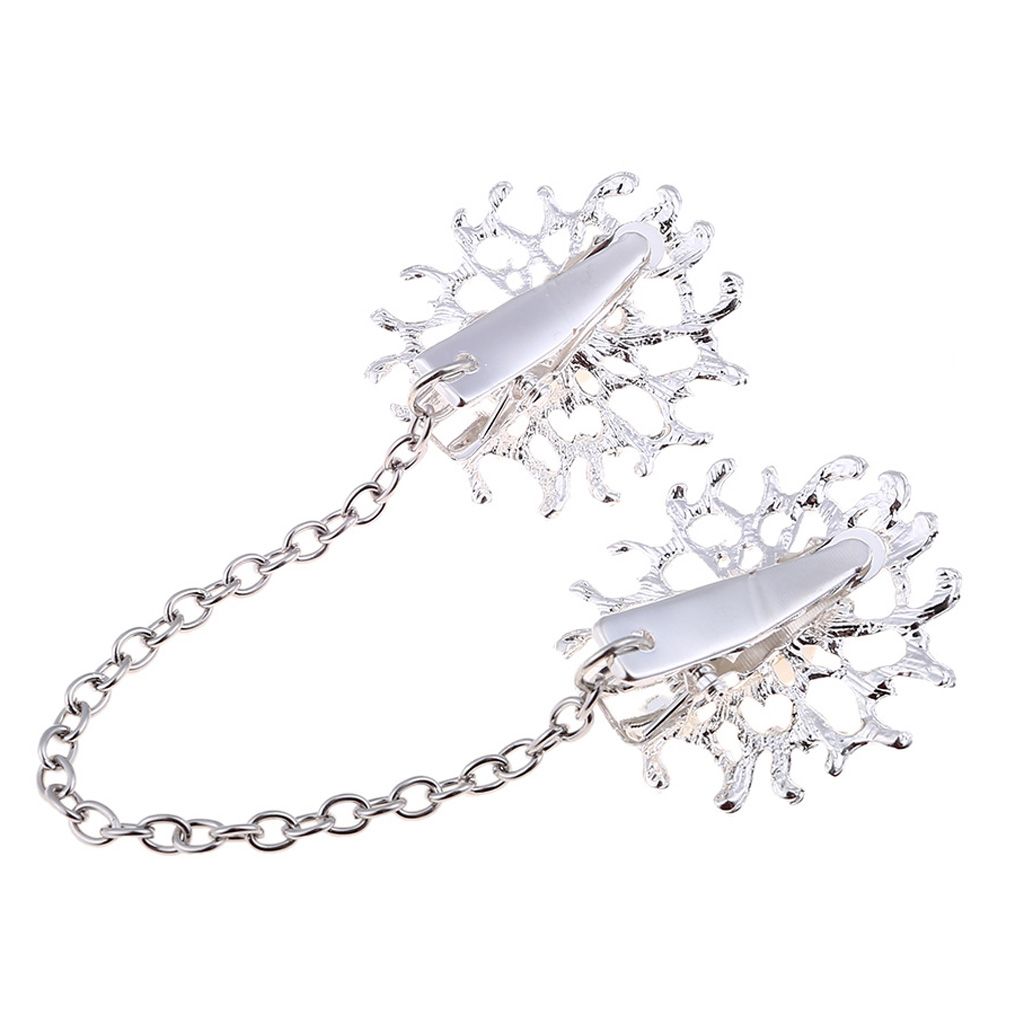 Sweater Collar Chain Clips Pearl Shawl/Dress/Blouse/Suit Clasp