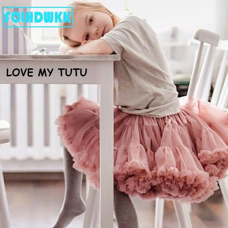 Girls' dance dress Children's fluffy skirt