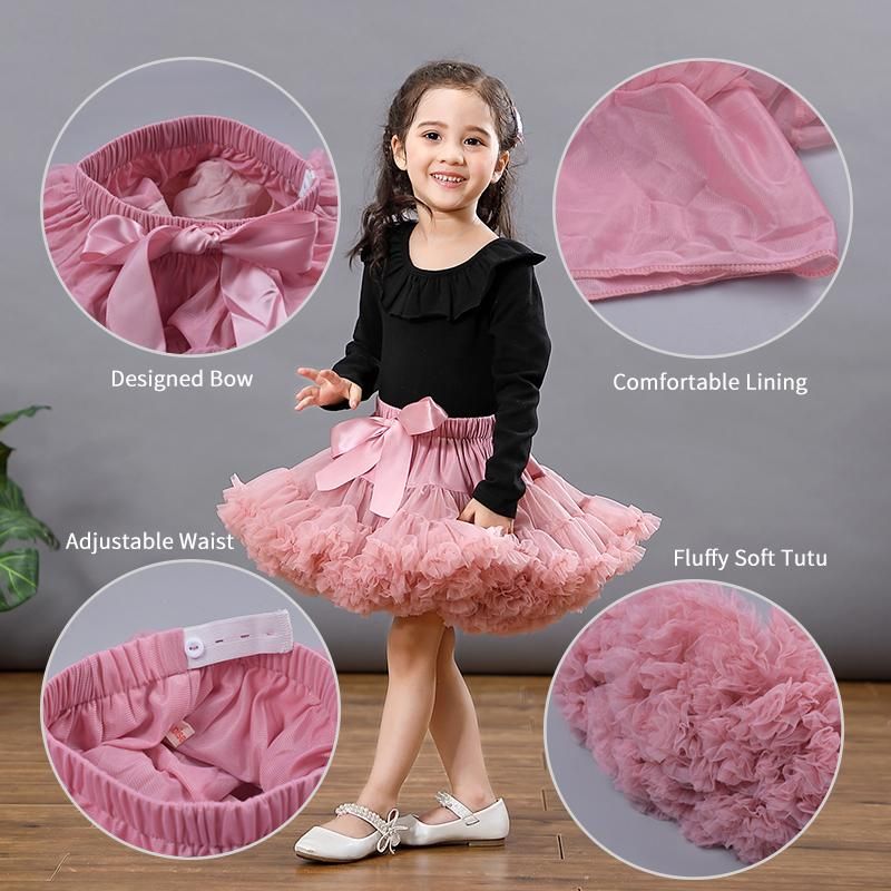 Girls' dance dress Children's fluffy skirt