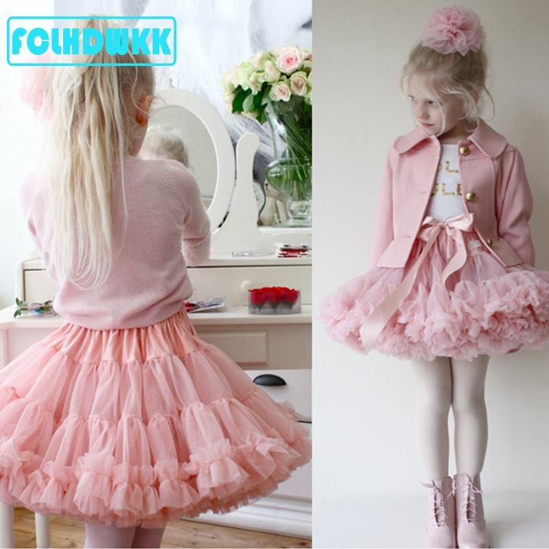 Girls' dance dress Children's fluffy skirt