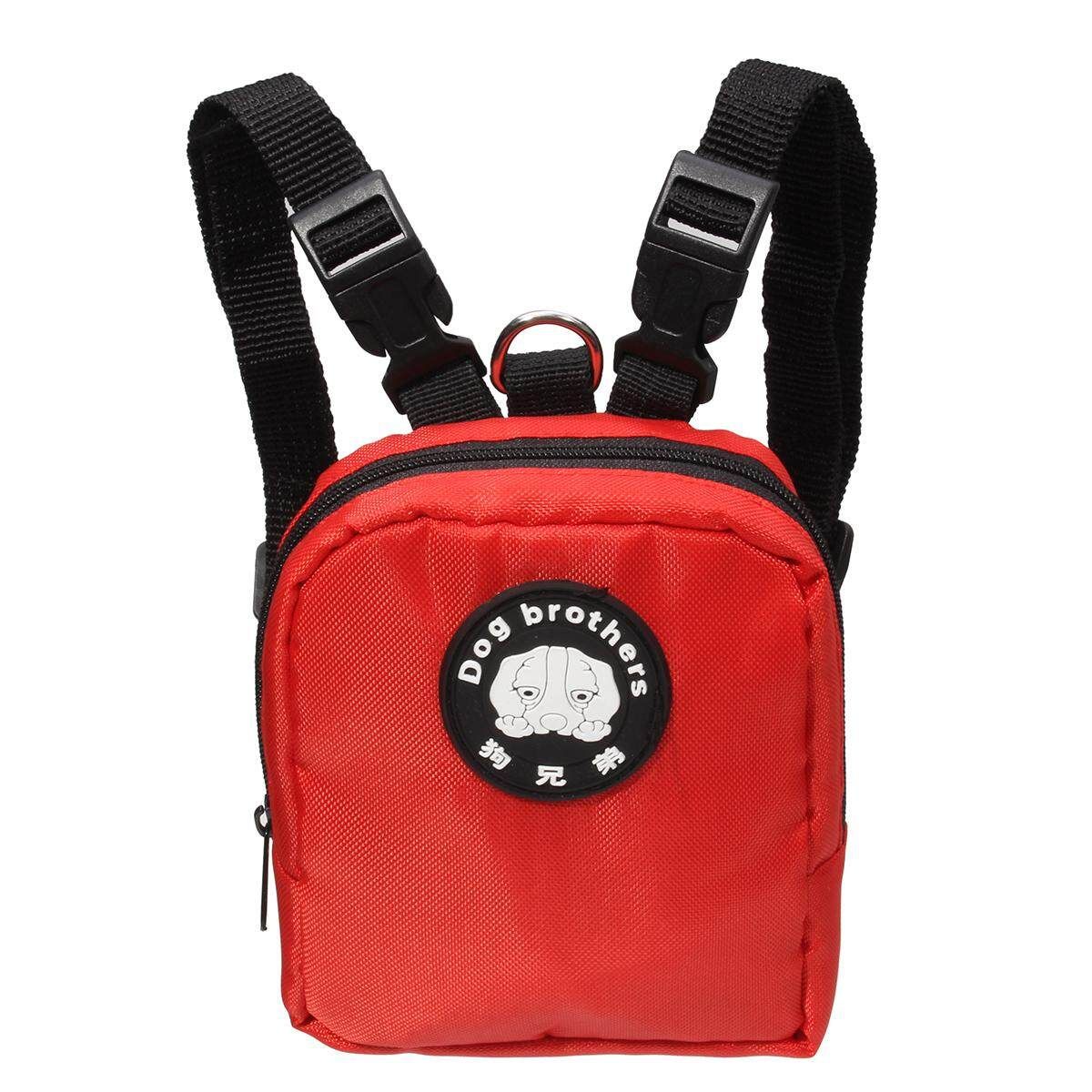 Cute Puppy Dog Harness Bag With Leash Pet Backpack Doggie Hiking Camping Carrier #L Red Red L