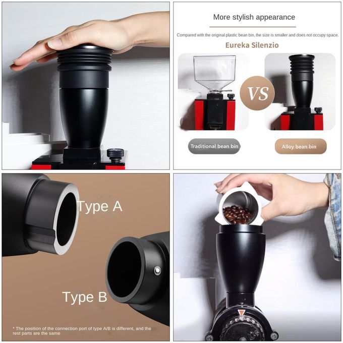 Coffee Grinder Hopper Coffee Grinder Cleaning Tool Household Silver A