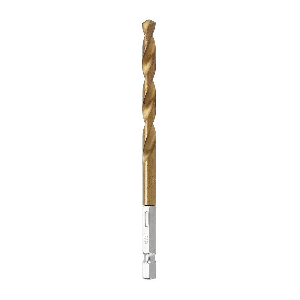 Drillpro DB-T2 13pcs 1.5-6.5mm HSS Titanium Coated 1/4 Inch