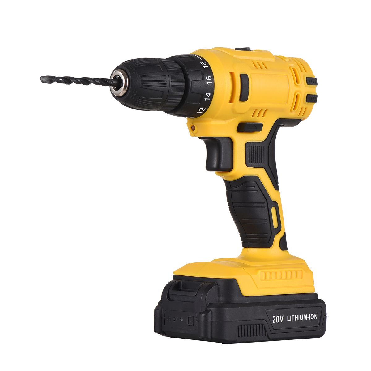 20V Portable Cordless Electric Drill 3/8 Inch Chuck Handheld