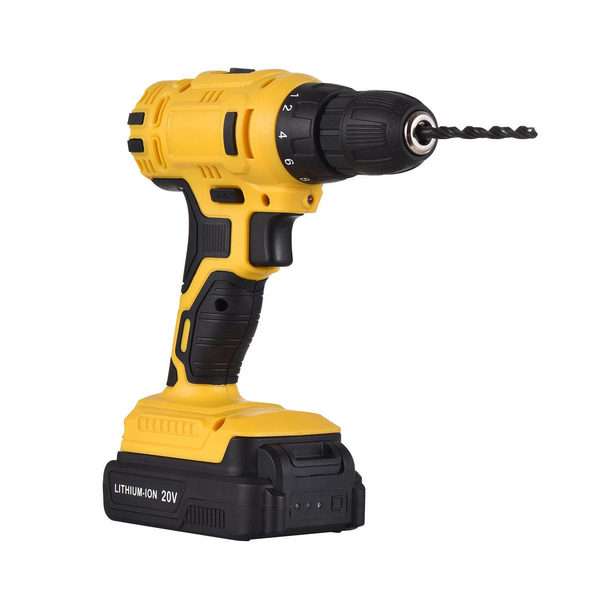 20V Portable Cordless Electric Drill 3/8 Inch Chuck Handheld